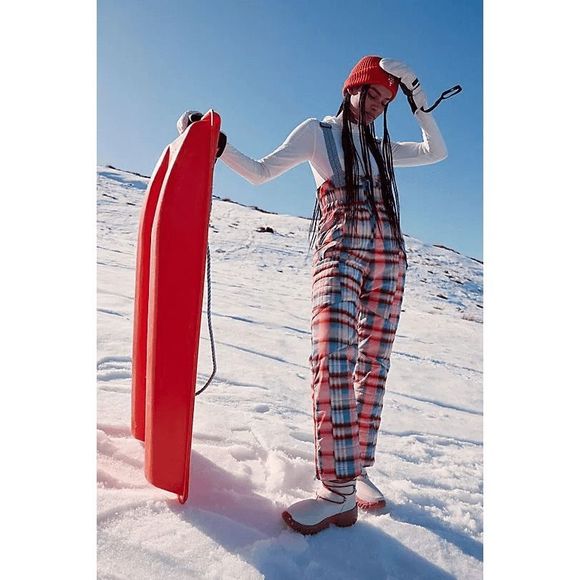 Free People Pants - Free People All Prepped Printed Bib $489